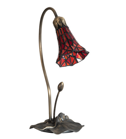 One Light Accent Lamp from the Tiffany Pond Lily collection in Mahogany Bronze finish