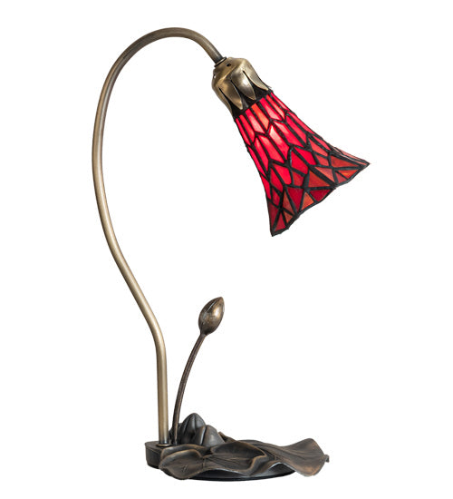 One Light Accent Lamp from the Tiffany Pond Lily collection in Mahogany Bronze finish