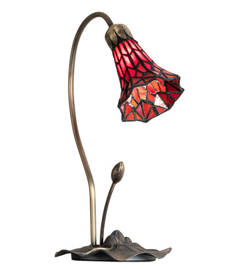 One Light Accent Lamp from the Tiffany Pond Lily collection in Mahogany Bronze finish