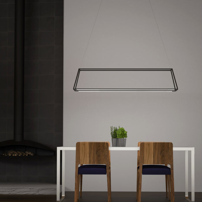 LED Pendant from the Z-Bar collection in Matte Black finish