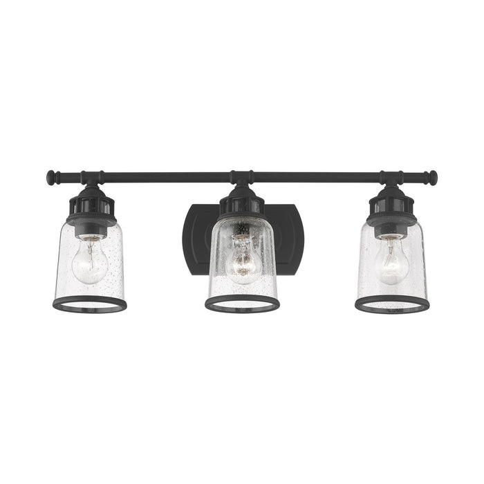 Three Light Vanity from the Lawrenceville collection in Black finish
