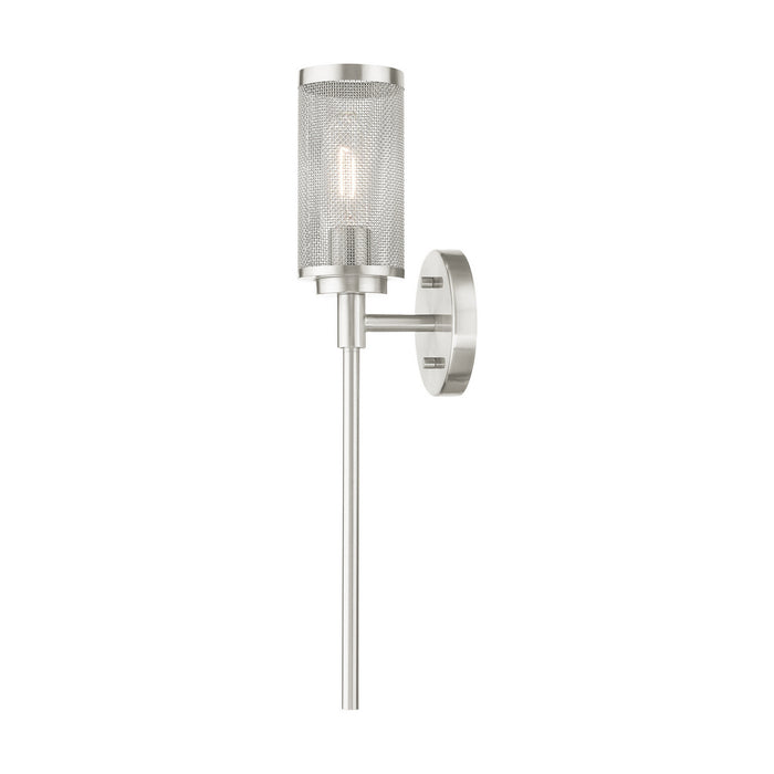 One Light Wall Sconce from the Industro collection in Brushed Nickel finish