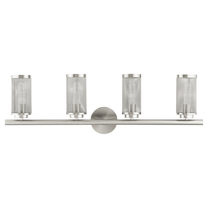 Four Light Vanity from the Industro collection in Brushed Nickel finish