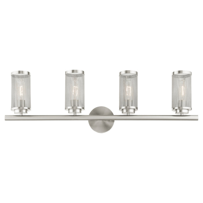 Four Light Vanity from the Industro collection in Brushed Nickel finish