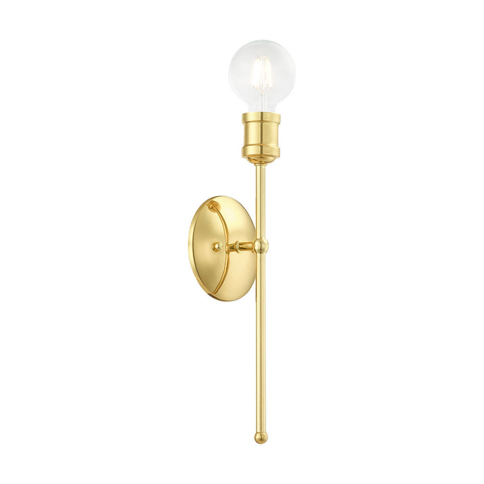 One Light Wall Sconce from the Lansdale collection in Polished Brass finish