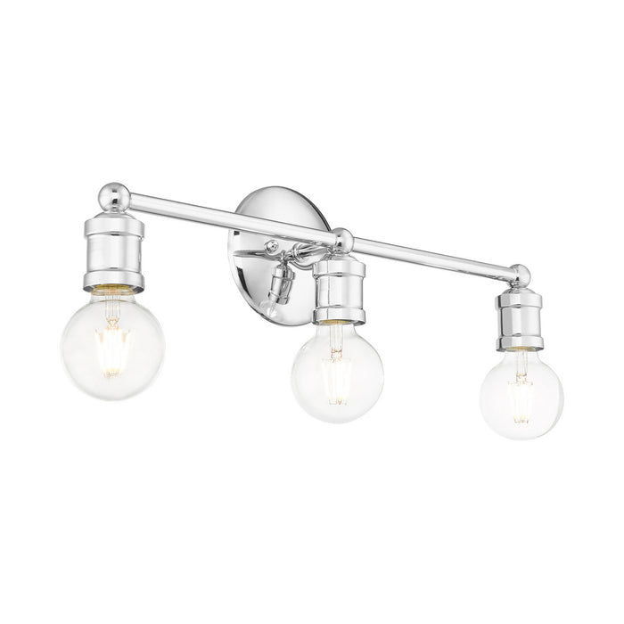 Three Light Vanity from the Lansdale collection in Polished Chrome finish