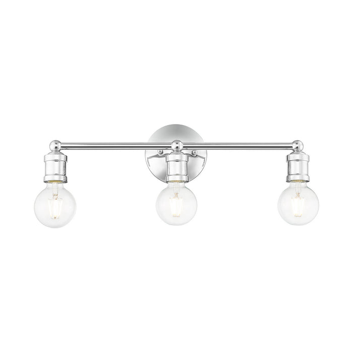 Three Light Vanity from the Lansdale collection in Polished Chrome finish