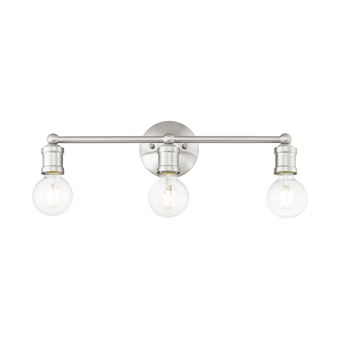 Three Light Vanity from the Lansdale collection in Brushed Nickel finish