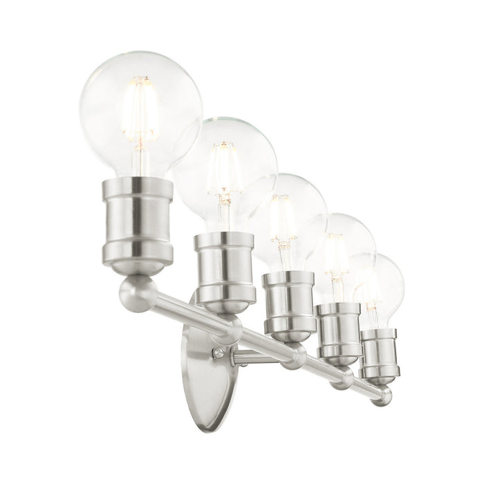 Five Light Vanity from the Lansdale collection in Brushed Nickel finish