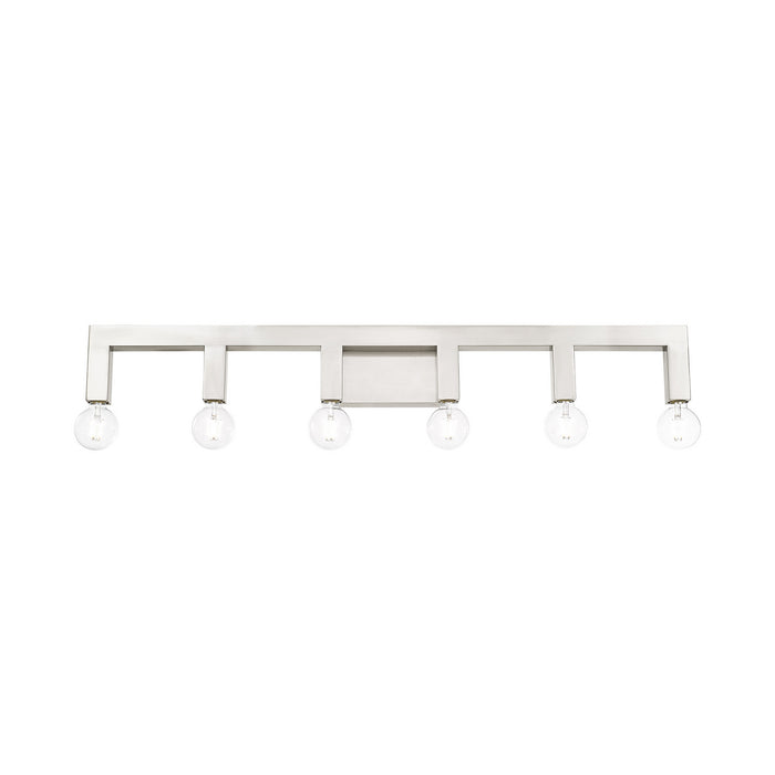 Six Light Vanity from the Solna collection in Brushed Nickel finish