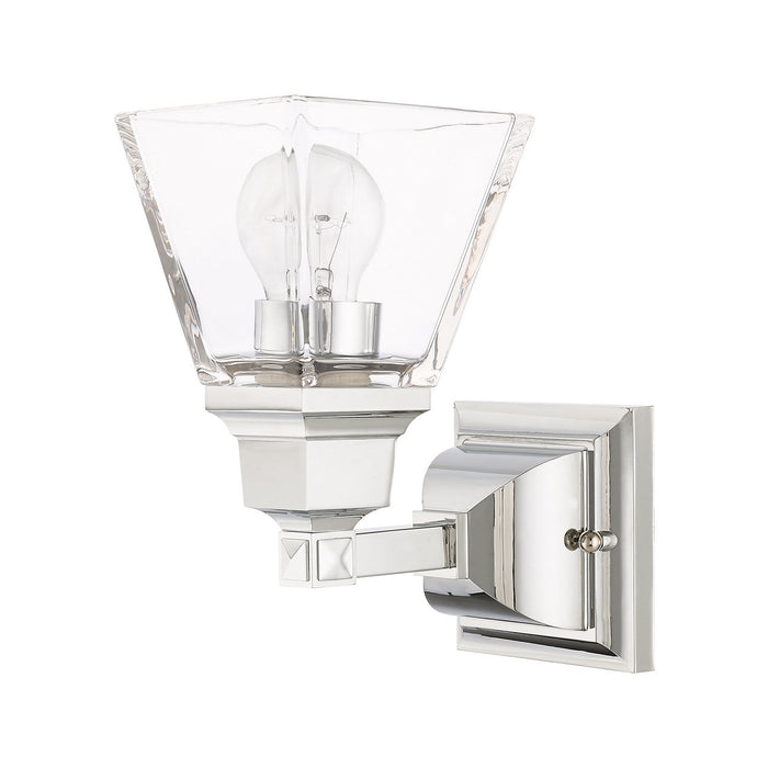 One Light Wall Sconce from the Mission collection in Polished Chrome finish