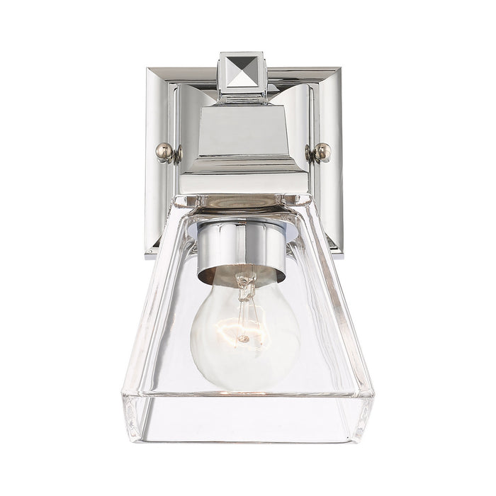 One Light Wall Sconce from the Mission collection in Polished Chrome finish
