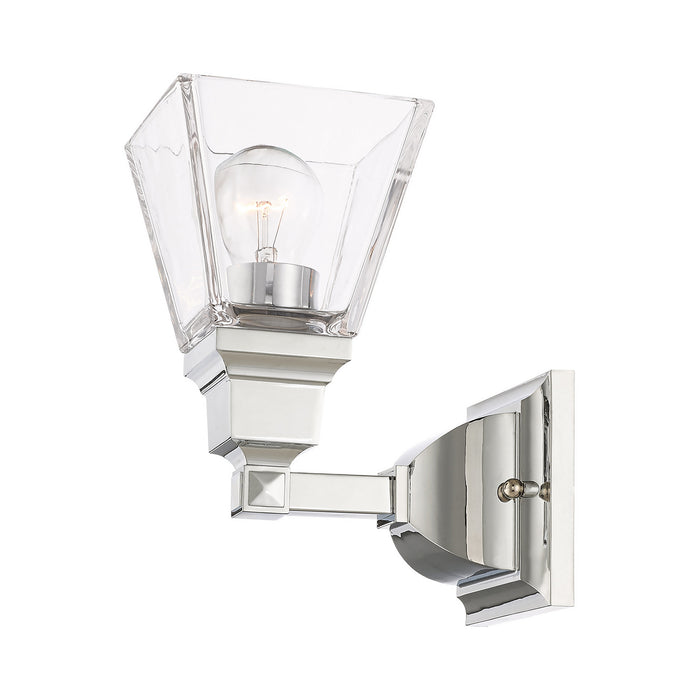 One Light Wall Sconce from the Mission collection in Polished Chrome finish