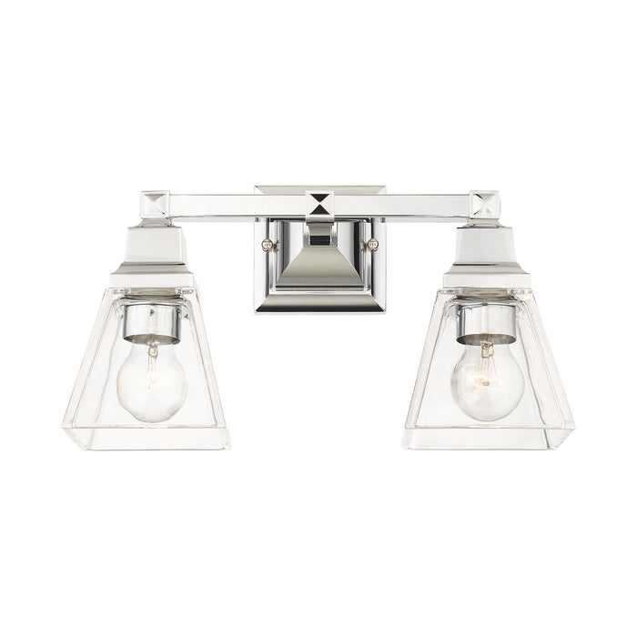 Two Light Vanity from the Mission collection in Polished Chrome finish