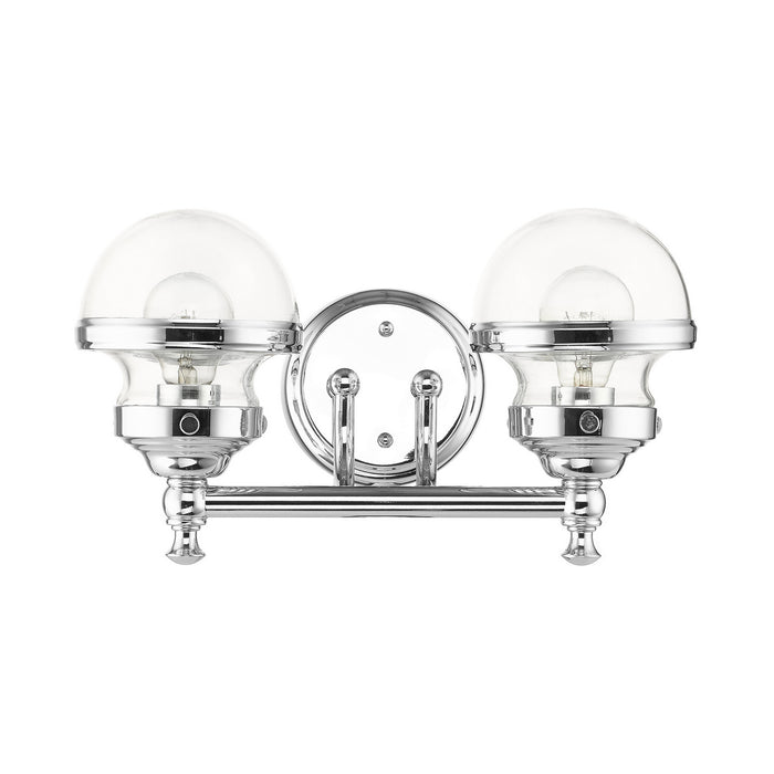 Two Light Vanity from the Oldwick collection in Polished Chrome finish