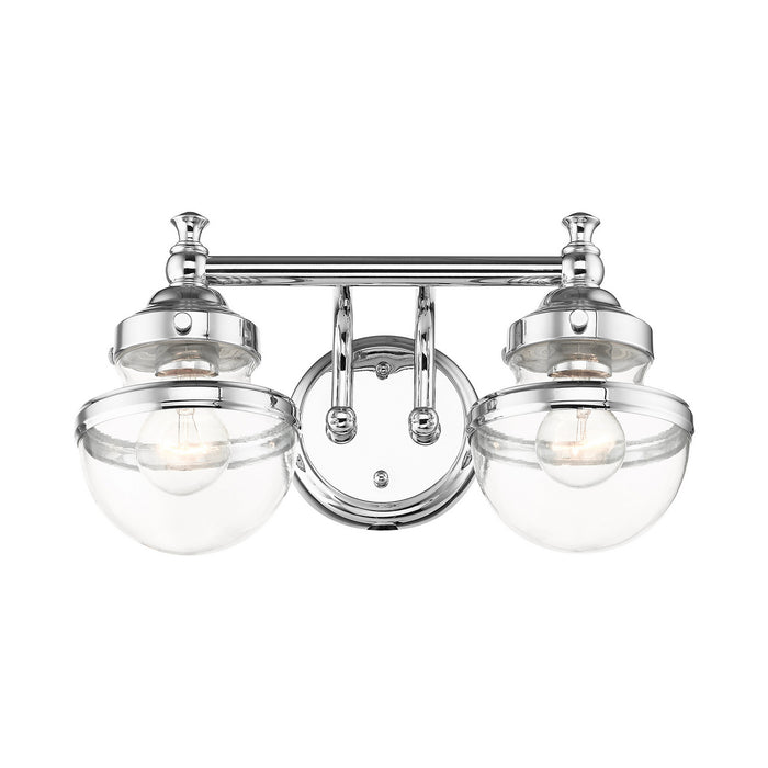 Two Light Vanity from the Oldwick collection in Polished Chrome finish