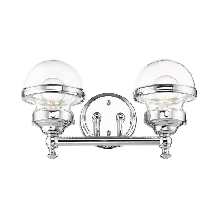 Two Light Vanity from the Oldwick collection in Polished Chrome finish