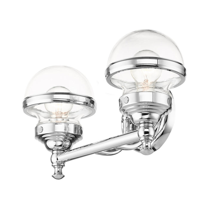 Two Light Vanity from the Oldwick collection in Polished Chrome finish