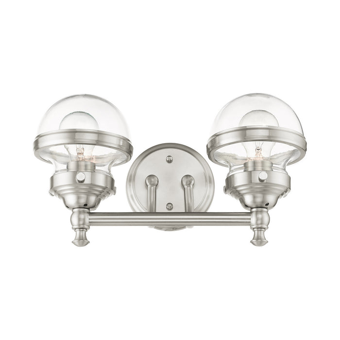 Two Light Vanity from the Oldwick collection in Brushed Nickel finish