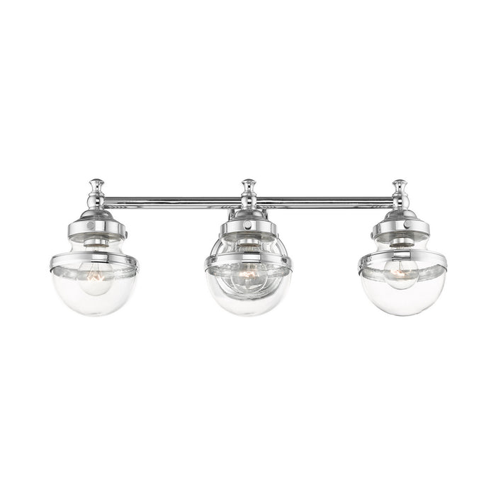 Three Light Vanity from the Oldwick collection in Polished Chrome finish