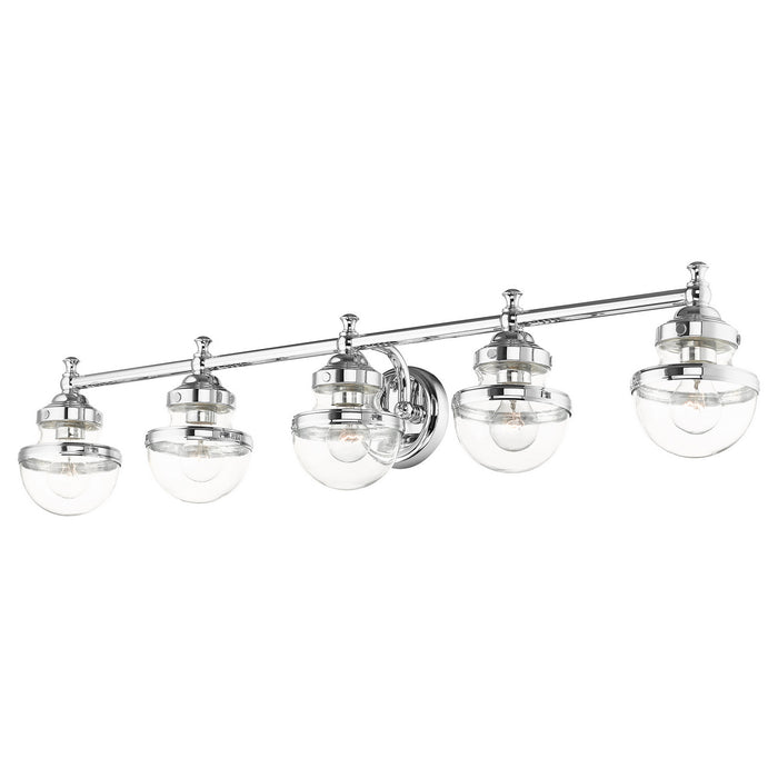 Five Light Vanity from the Oldwick collection in Polished Chrome finish