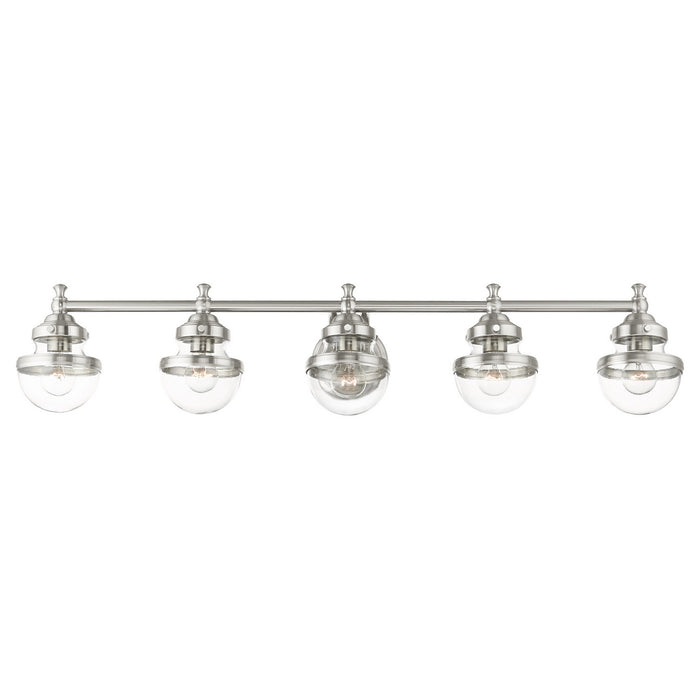 Five Light Vanity from the Oldwick collection in Brushed Nickel finish