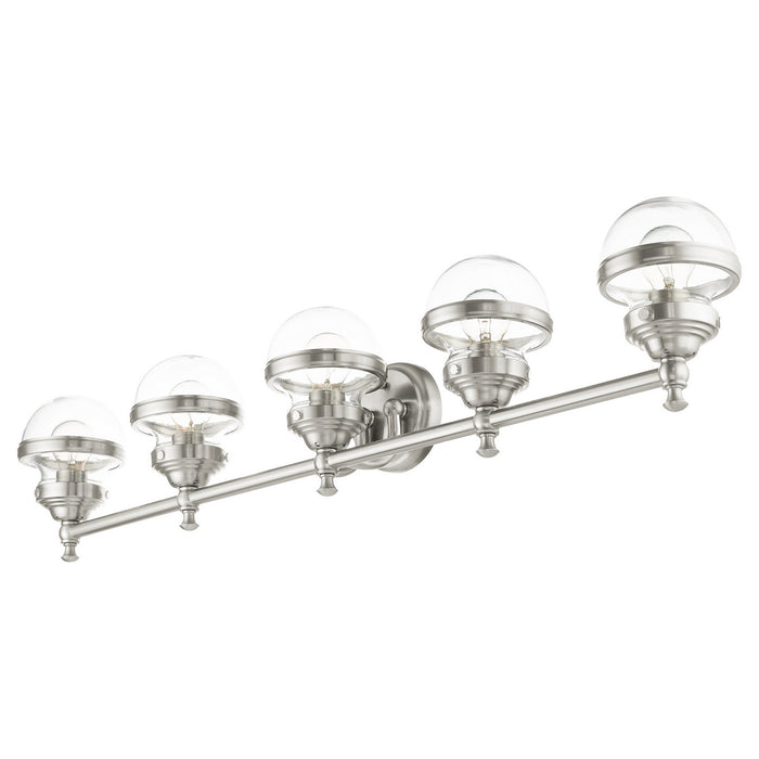 Five Light Vanity from the Oldwick collection in Brushed Nickel finish
