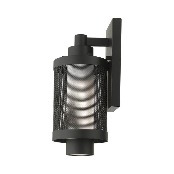 One Light Outdoor Wall Lantern from the Nottingham collection in Textured Black finish