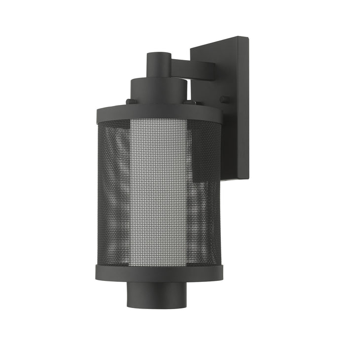 One Light Outdoor Wall Lantern from the Nottingham collection in Textured Black finish