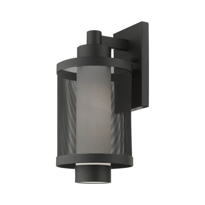One Light Outdoor Wall Lantern from the Nottingham collection in Textured Black finish