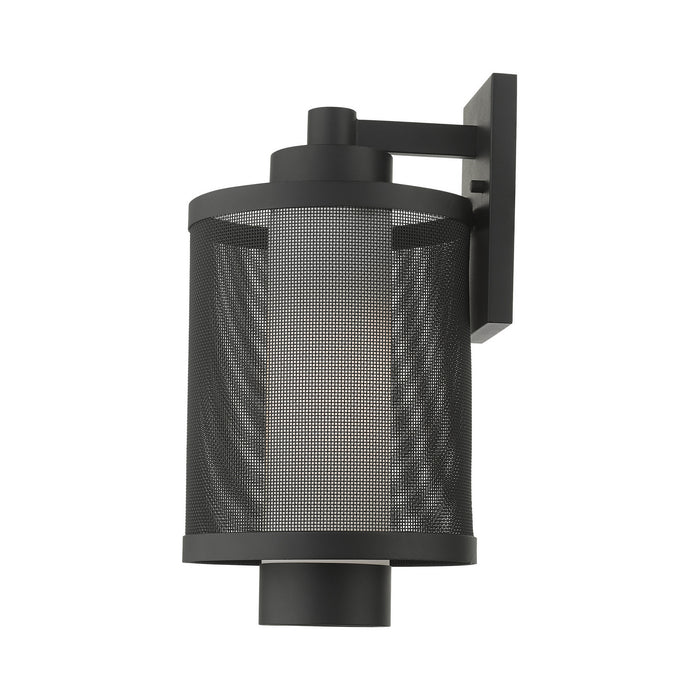 One Light Outdoor Wall Lantern from the Nottingham collection in Textured Black finish
