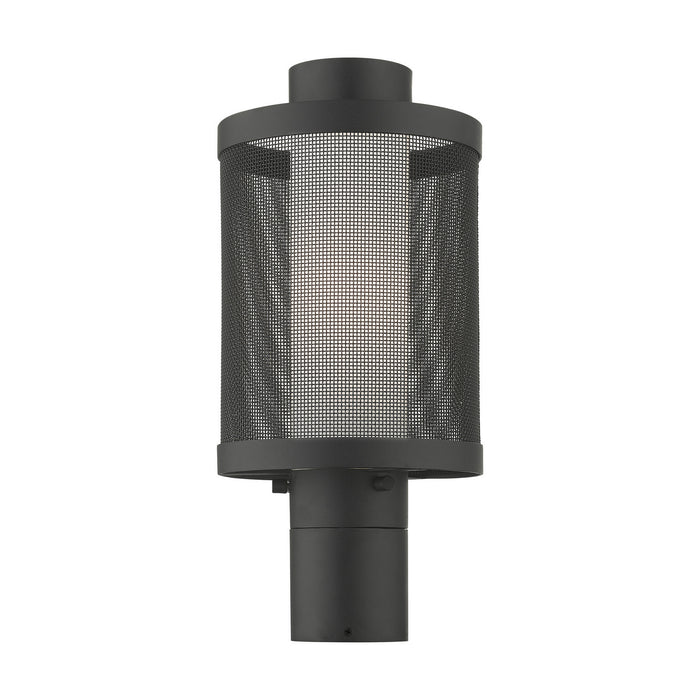 One Light Outdoor Post Top Lantern from the Nottingham collection in Textured Black finish