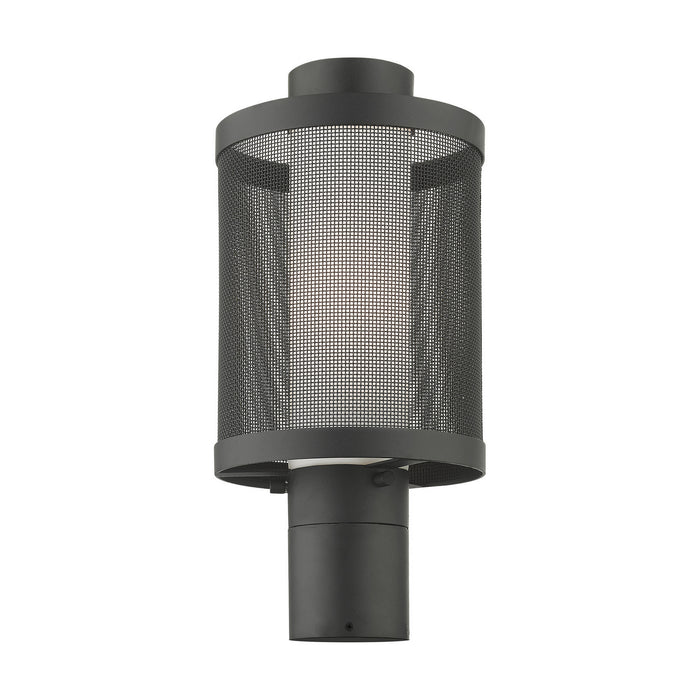 One Light Outdoor Post Top Lantern from the Nottingham collection in Textured Black finish