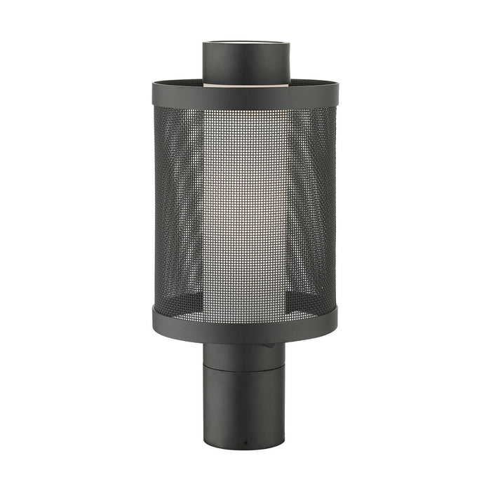 One Light Outdoor Post Top Lantern from the Nottingham collection in Textured Black finish