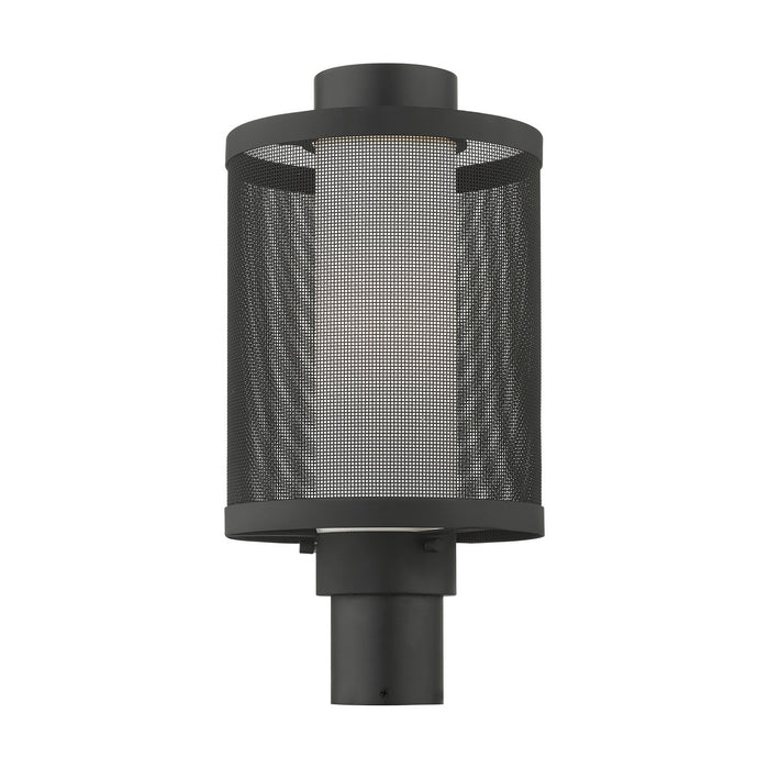 One Light Outdoor Post Top Lantern from the Nottingham collection in Textured Black finish