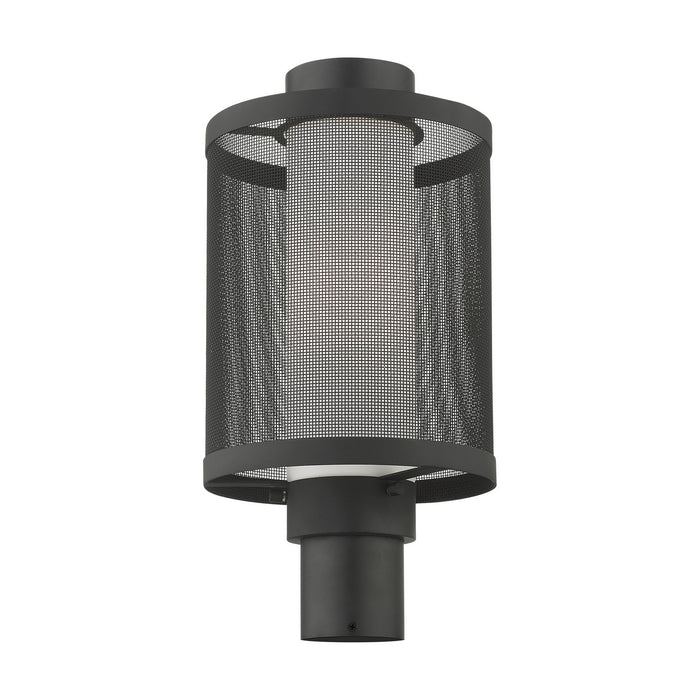 One Light Outdoor Post Top Lantern from the Nottingham collection in Textured Black finish