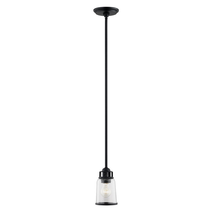 One Light Pendant from the Lawrenceville collection in Black finish