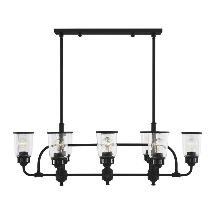 Eight Light Chandelier from the Lawrenceville collection in Black finish