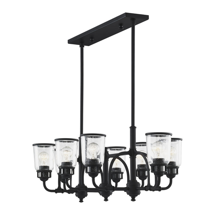 Eight Light Chandelier from the Lawrenceville collection in Black finish