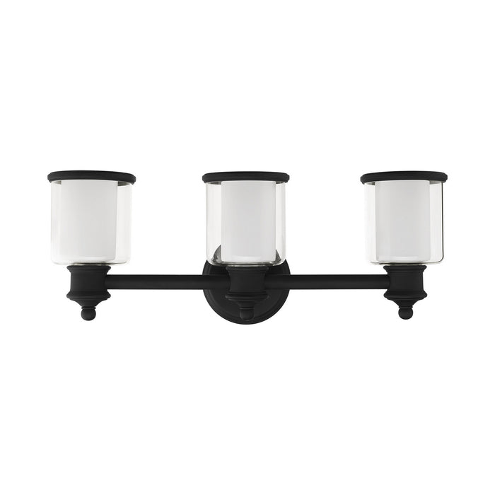 Three Light Vanity from the Middlebush collection in Black finish