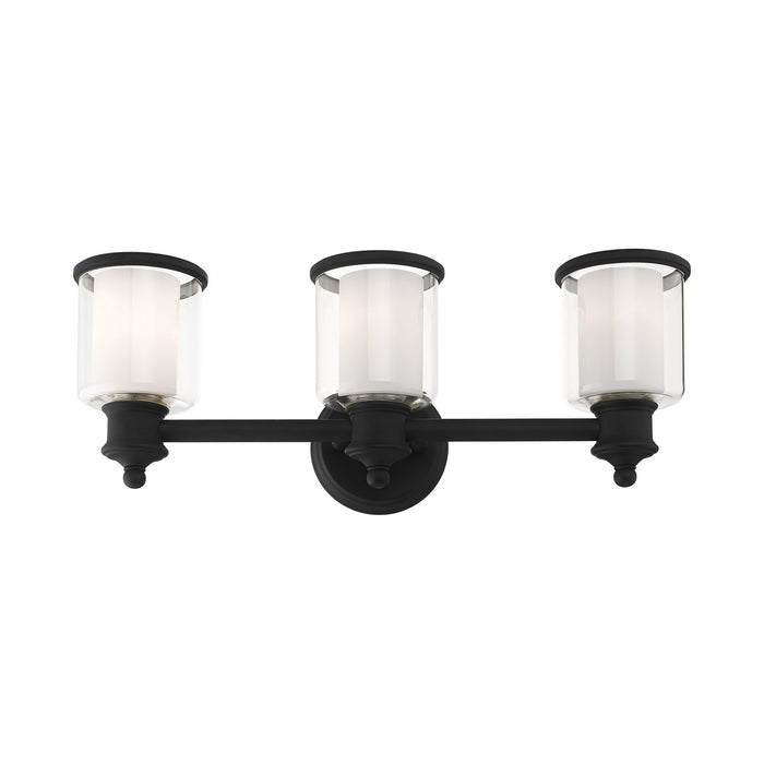 Three Light Vanity from the Middlebush collection in Black finish