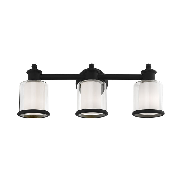 Three Light Vanity from the Middlebush collection in Black finish