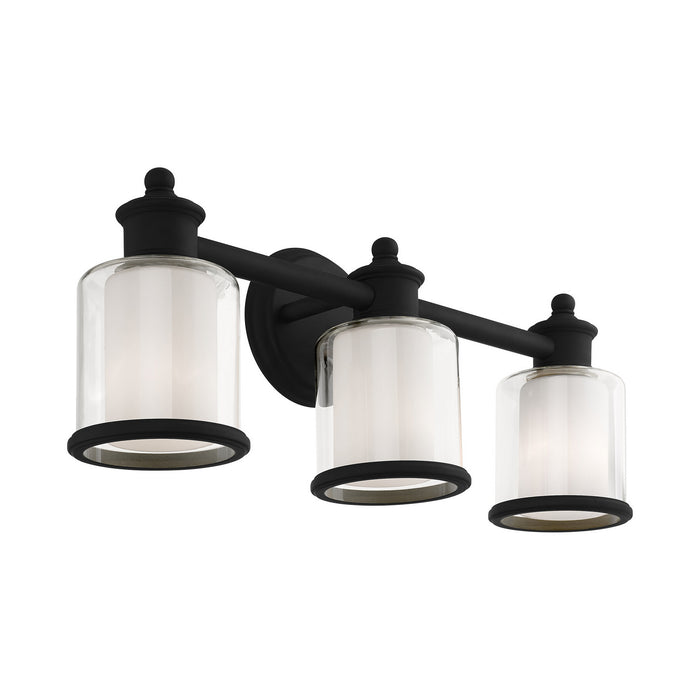 Three Light Vanity from the Middlebush collection in Black finish