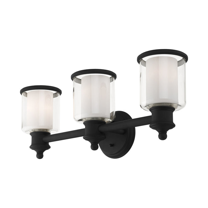Three Light Vanity from the Middlebush collection in Black finish