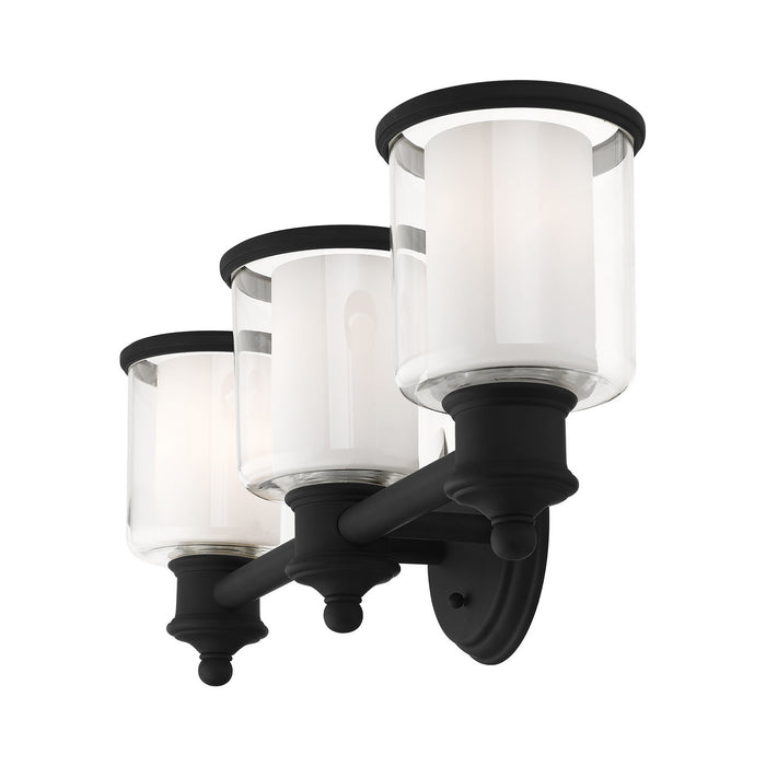 Three Light Vanity from the Middlebush collection in Black finish
