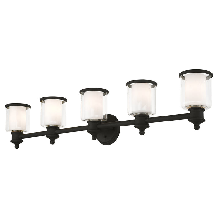Five Light Vanity from the Middlebush collection in Black finish
