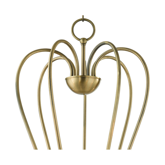Seven Light Chandelier from the Lucerne collection in Antique Brass finish