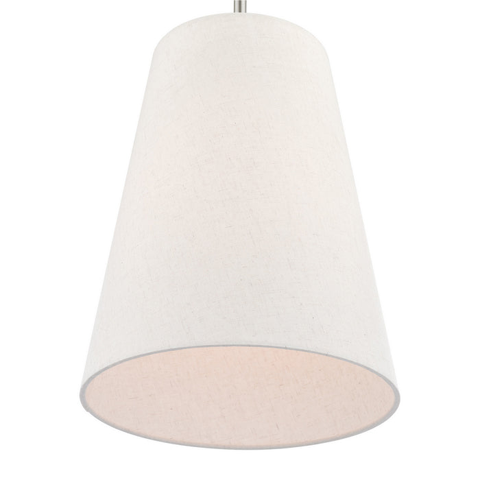 One Light Pendant from the Prato collection in Brushed Nickel finish