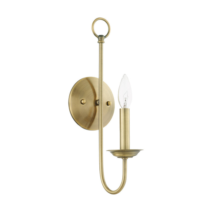 One Light Wall Sconce from the Estate collection in Antique Brass finish