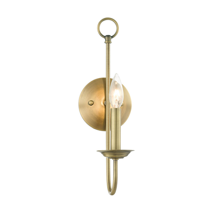 One Light Wall Sconce from the Estate collection in Antique Brass finish